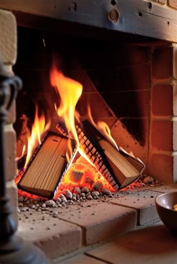 Soothing Fire Moment 🔥 Warm Fire Vibes #fireplace #shorts #shortvideo #trending #visualeffects
