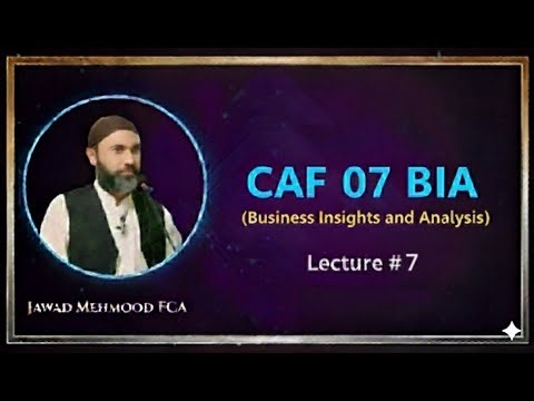 CAF 07 | BIA (Business Insights & Analysis) | Project Appraisal | Day 7 | By Sir Jawad | Spring 26