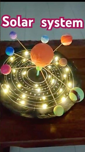 making of solar system working model #projectmodel #solarsystemmodel #biologymodel