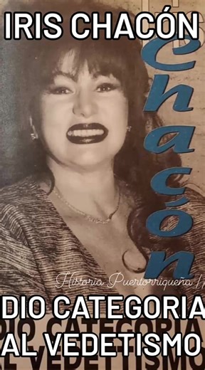 Iris Chacón🇵🇷 Iris Chacón dio categoría al vedetismo en América con su estilo audaz y su exitoso programa de televisión, por lo que se la considera una figura icónica y una vedette reconocida en la región. A pesar de que su atuendo causaba controversia, su popularidad la convirtió en "La Vedette de América" y sentó un precedente para el vedetismo. Se le conocía como "La Vedette de América", "La Chacón", "La Bomba Puertorriqueña" y "La Reina del Caribe". #Puertorriqueño #puertorico #fotosyrecu