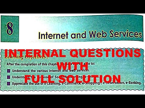 DAV CLASS 7 COMPUTER CHAPTER 8 | INTERNAL QUESTION ANSWER | INTERNET & WEB SERVICES | SOLUTION #dav
