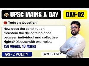 Daily UPSC Mains 2025 Answer Writing Practice | UPSC Mains GS-2 Polity Mains Model Answers Practice