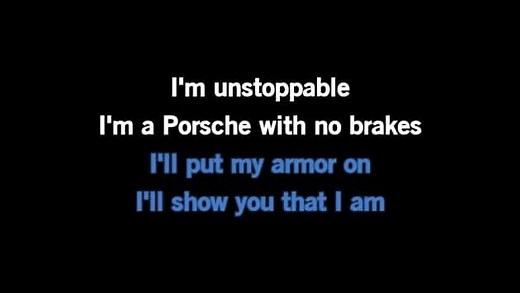 Karaoke Unstoppable - Sia - CDG, MP4, KFN - Karaoke Version