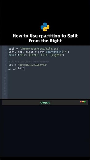 How to Use rpartition to Split From the Right #rpartition