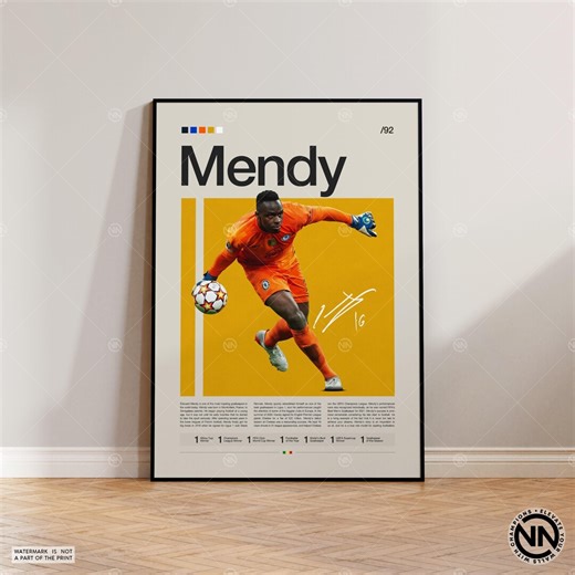 Édouard Mendy Poster, Chelsea Poster, Soccer Gifts, Sports Poster, Football Player Poster, Soccer Wall Art, Sports Bedroom Posters - Etsy
