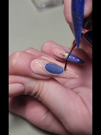 Creating a Stunning Blue Moon Nail Set