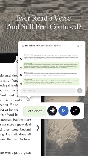 Understand the Bible like never before. Breakthrough with the Rebind Study Bible. Start with any passage, highlight scripture that speaks to you and unlock its meaning in minutes. Uncover deeper meaning with help from thousands of expert insights seamlessly woven into Scripture. Wherever you are in your walk, try the Rebind Study Bible today to find clarity that moves you and wisdom to live by. ✅ Deepen your understanding and experience timeless stories in a whole new light for deeper connection