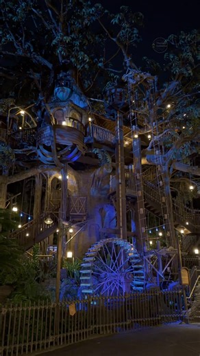 Treehouse Lights: Enchantment in Adventureland at Night