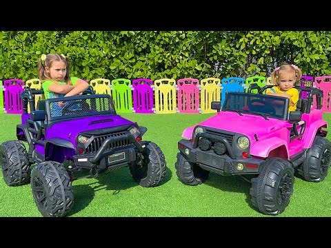 Alice and Nicole are playing and learning how to share new toys