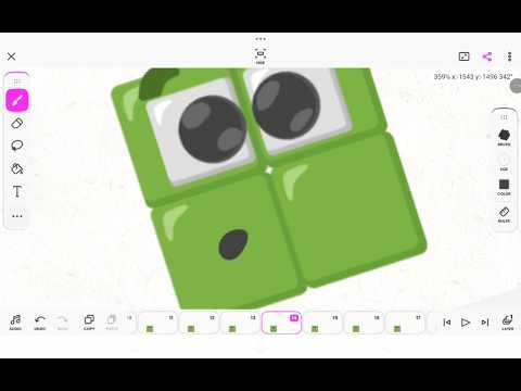 Transformation Numberblocks Into Emojis In Flipaclip | Four and Five Playing Ball