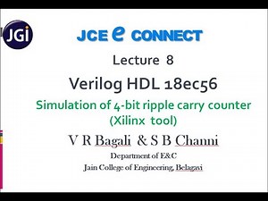 Lecture-8 Simulation of 4-bit ripple carry counter using Xilinx tool