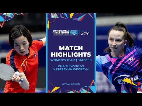 Cha Su Yong vs Katarzyna Wegrzyn | WT - Groups | #ITTFWorlds2026
