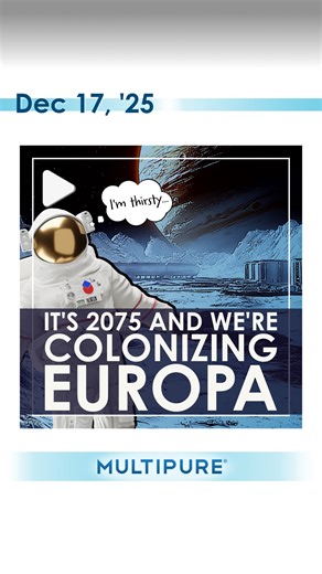 Multipure on Instagram: "It's 2075. Humanity is colonizing Europa, and clean water is still mission-critical. Even on an icy moon, we need advanced water filtration to make water safe to drink. If it can handle Europa, imagine what it can do on Earth! #multipure #waterfilter #europa #jupiter #spaceexploration"