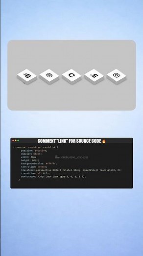 CSS Social Media Icons Hover Effects 🔥 | HTML CSS Animation Tutorial #shorts