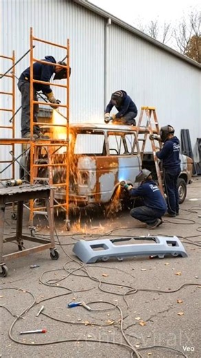 “Left to Rot… This Abandoned Van Gets an INSANE Comeback! 😱🚐”#mechaniclife #carrestoration#vanlife