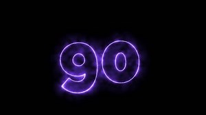 Number 90 Neon Animation On Black Stock Footage Video (100% Royalty-free) 3406112247 | Shutterstock