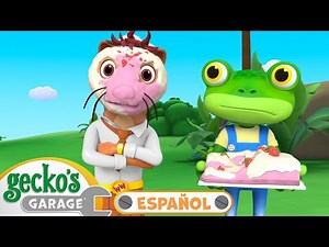 El accidente pastelero 🐸 Garaje de Gecko | Carros para niños | Videos educativos