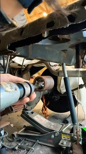 Removing an old leaf spring bushing !