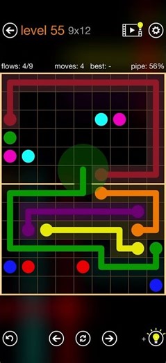 Flow Free - Rectangles - Hourglass Pack - Level 55 (9x12)