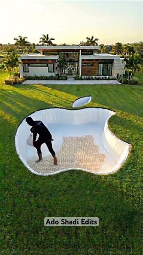 Made a beautiful swimming pool in California 💯💯 rate this design #garden #swimmingpool