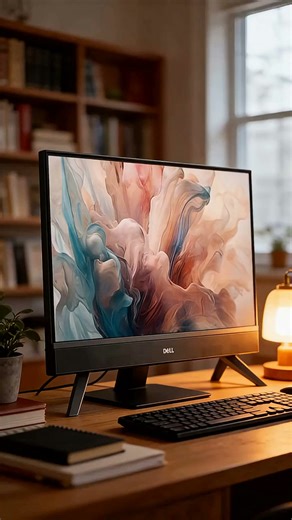 戴尔（DELL）灵越 新款 高端一体机台式电脑(13代i5 16G 512G)曜石黑 23.8英寸 100Hz 办公学习机