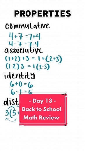 Properties! #commutativeproperty #associative #identity #distribute #distributiveproperty #math #mathtiktok #mathtok #middleschoolmath #mathtrick #mathtip #mathhack #mathhelp #mathteview #mathtips #mathtricks #mathlesson