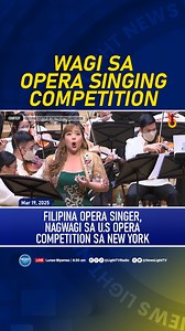 Isang Filipino-Chinese Opera singer ang nagkamit ng mataas na karangalan sa prestihiyosong Metropolitan Opera Eric and Dominique Laffont Competition sa Lincoln Center, New York. Si Michelle Mariposa, isang mezzo-soprano ay isa sa limang nagwagi sa nasabing kompetisyon dahil sa ipinamalas niyang husay sa operatic singing. #NewsLight #GoodNews | News Light | Facebook