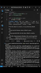 Speech to text convert with using python