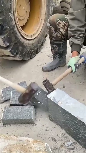 Immersive! Stand beside the old craftsman, feel the tremor and sound of axe - splitting stone