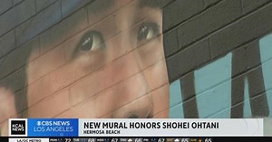 New mural honors Dodgers newest star Shohei Ohtani in Hermosa Beach