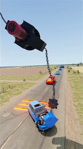 Little BIG Cars vs Giant Spike Ball