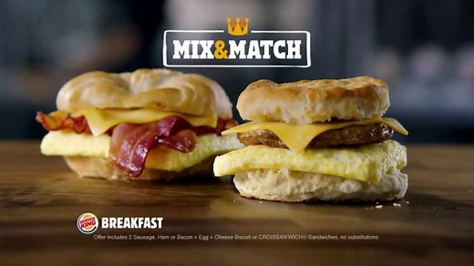 Burger King 2 for $4 Mix & Match TV Spot, 'Breakfast'