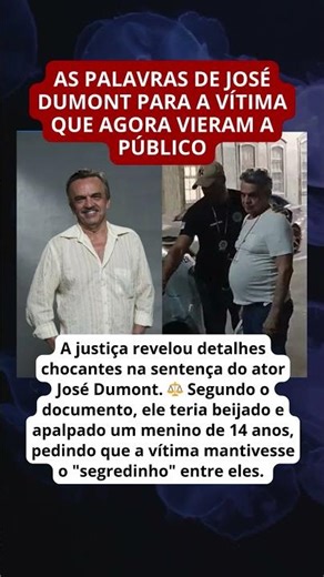 As palavras de José Dumont para a vítima que agora vieram a público