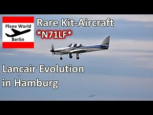 RARE: Lancair Evolution Kit-Aircraft *N71LF* Private landing at Hamburg Airport