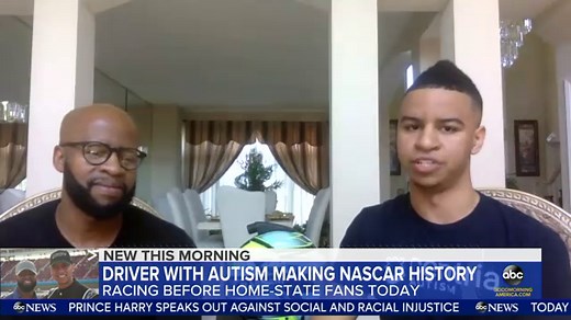 NASCAR driver with autism raises awareness