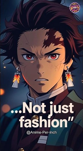 🌌 Tanjiro’s Earrings Meaning Revealed | Demon Slayer Lore | AnimePerInch| #demonslayer #anime #short