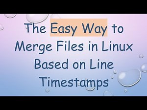 The Easy Way to Merge Files in Linux Based on Line Timestamps
