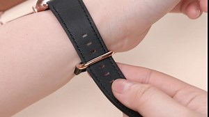 POWER PRIMACY Bands Compatible with Apple Watch Band 38mm 40mm 42mm 44mm, Top Grain Leather Smart Watch Strap Compatible for Men Women iWatch Series 5 4 3 2 1（(Black/Rosegold, 38mm/40mm）