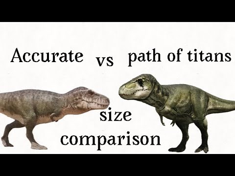Path of titans vs accurate dinosaurs size comparison