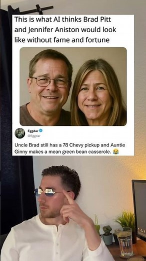 AI Imagined a Normal Life for Brad Pitt and Jennifer Aniston 👀