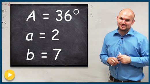 Law of Sines when no triangle exists SSA