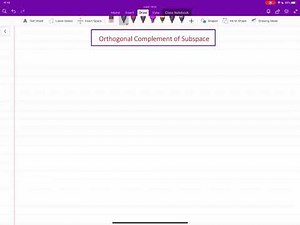 Labtube-(Linear Algebra I)-Orthogonal Complement of Subspace