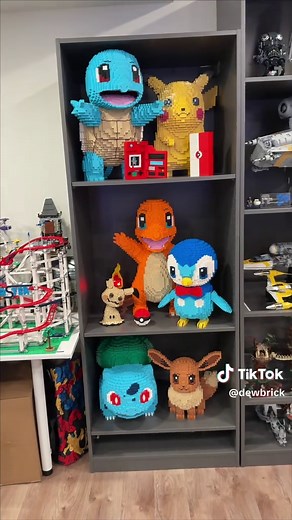 I caught them all!! These life size models are so cool! A total of 22,800 official LEGO bricks were used in these Bricker Builds sets 🤯 #pokemon #lego #legopokemon #brickerbuilds #pokemoncollector