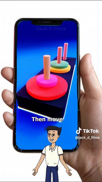 How the tower of hanoi works 🤔 #3danimation #zackdfilms #hanoi #tower #fyp