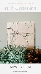 3.2K views · 15 reactions | Share this easy DIY wrapping paper idea! It really is so easy, I did it in minutes  You could use any shape cookie cutter and this would be great with kids too. Use paper bags or packing paper! Do you buy wrapping paper or do you DIY yours? Follow @sewbrightcreations for DIY + Craft ✂️  | So Bright Home | Facebook