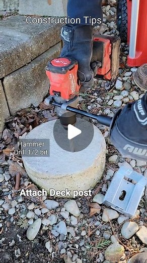 M Sam Irwin | Attach Deck post to concrete | Instagram
