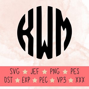Personalized Circle Monogram SVG,PNG for Crafting, Apparel, Digital Design, Cricut and Silhouette Cut Files, Laser Cut Files - Etsy