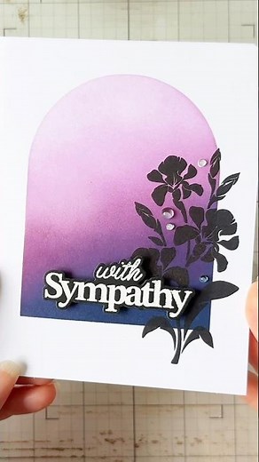 Quick Sympathy Card - Ink Blending, A stencil and a Stamp - Card Making Techniques