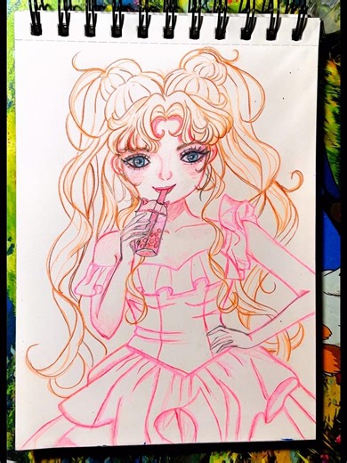 Cute Sailor moon color pencil sketch #art #drawing #sketch #sailormoon #anime