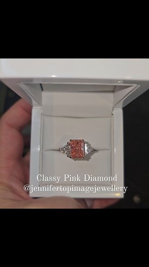 Let's go Pink! This insanely stunning Pink Rectangle Radiant Diamond with side trillion Diamonds. Dancing with the Stars! Made for someone very special, happy 40th birthday 🎂 Top Image Jewellery Your unique family Jewellers. . . . . . . #pinkpinkpink #barbie #pinkdiamond #pinkdiamonds #aberfeldie #essendon #essendonfields #Coburg #trilogyring #custommade #jeweller #brightonbeach #Brighton #toorak | Top Image Jewellery - Official